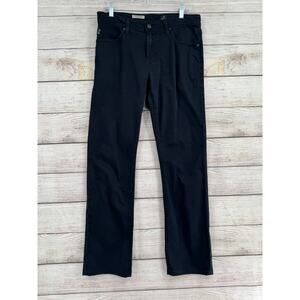 AG Adriano Goldschmied Protege Straight Leg Jeans Mens 33x34 Black Stretch